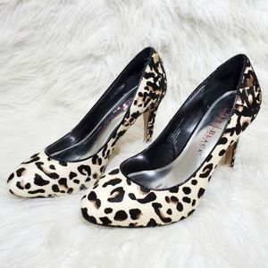 WHBM Panther calf hair heels
